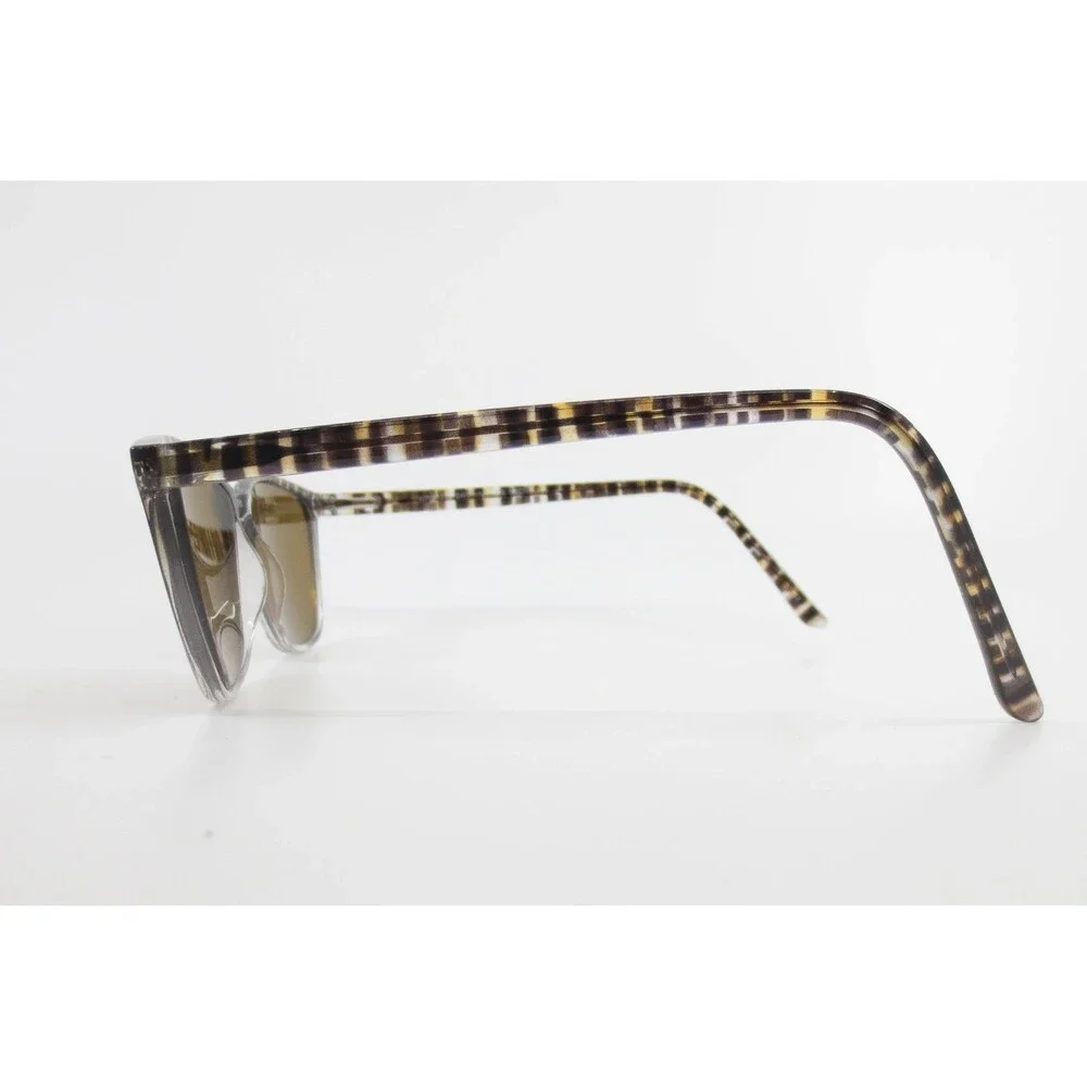 Warby Parker WP 20209 Brown Fade Rectangular Striped Eyeglasses 57-16-155 Mens